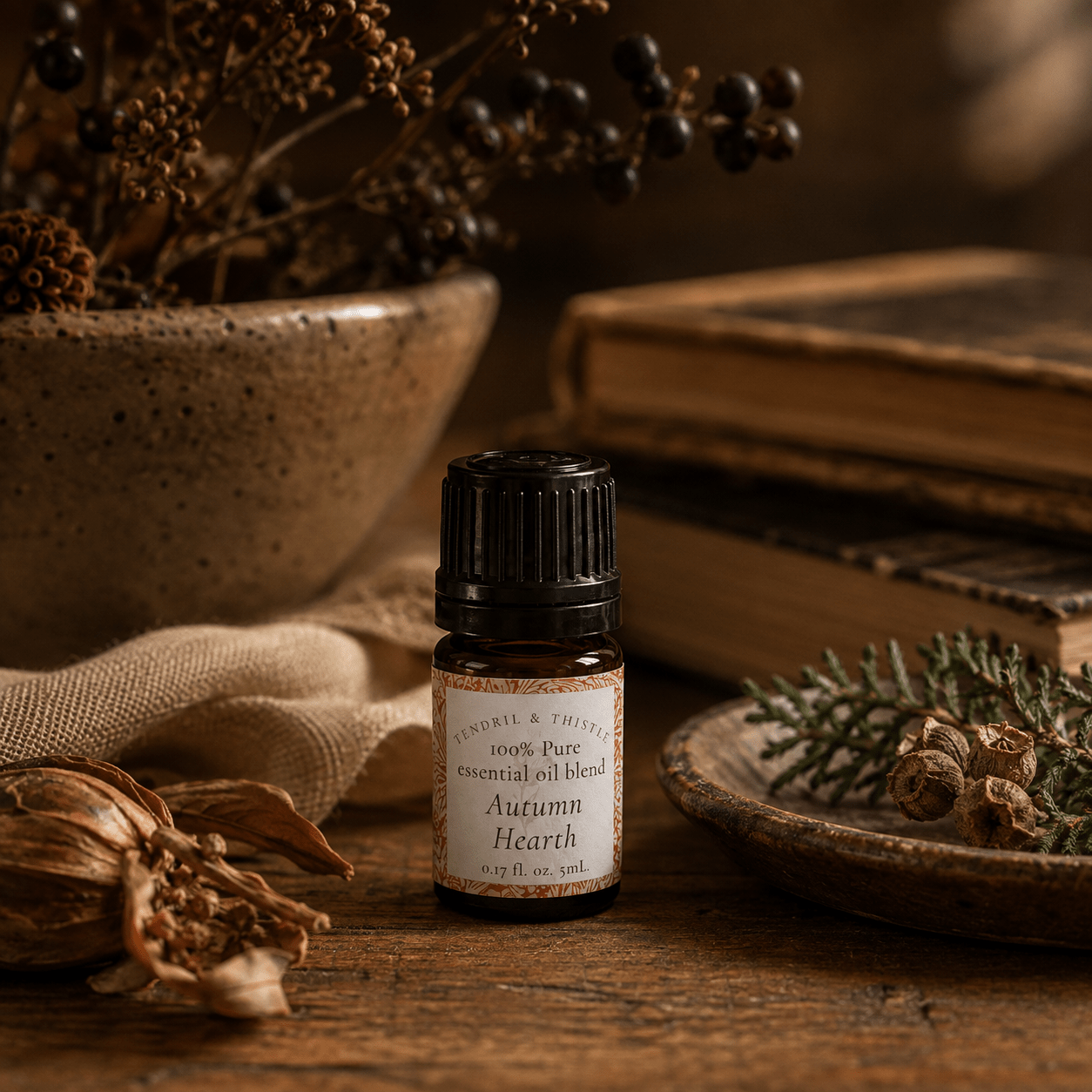 AUTUMN HEARTH | Pure Essential Oil Blend 5 mL - Tendril & Thistle
