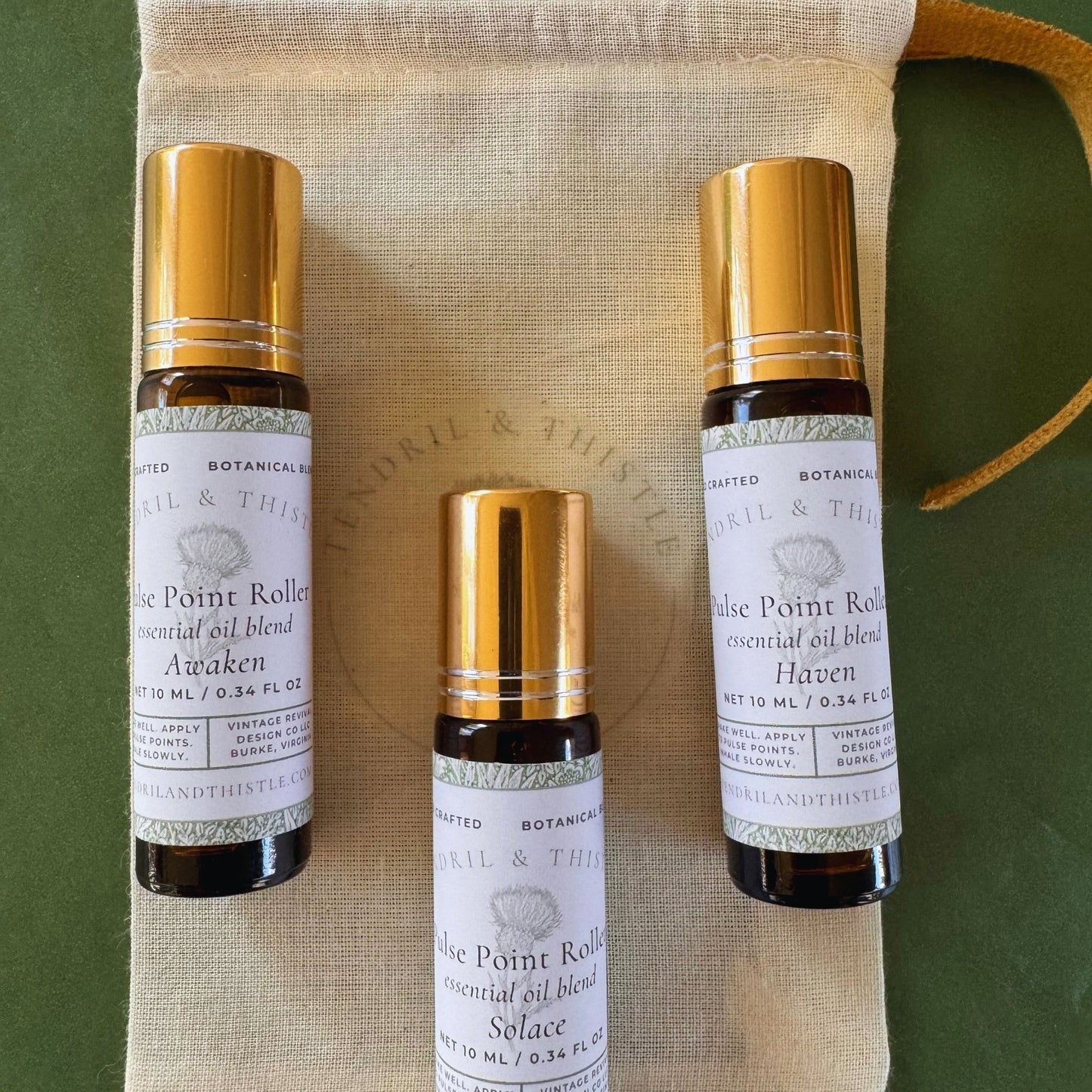 PAUSE - Essential Oil 10 ml Pulse Point Roller - Tendril & Thistle