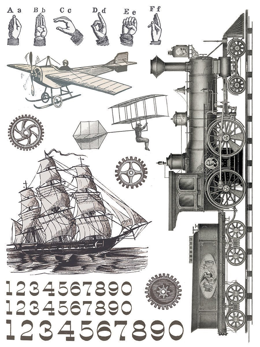 EXPLORATION IOD TRANSFER 12x16 PAD - Vintage Revival Design Co