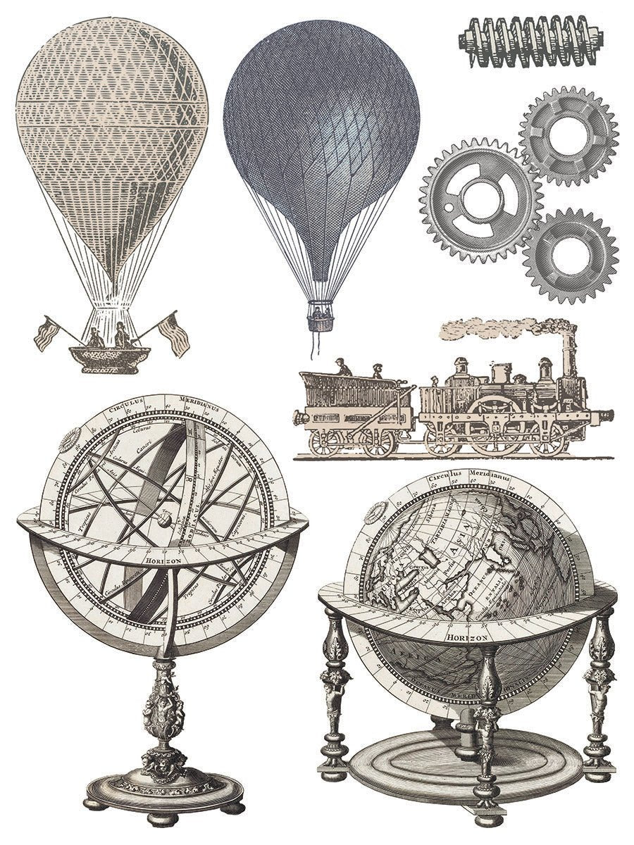EXPLORATION IOD TRANSFER 12x16 PAD - Vintage Revival Design Co