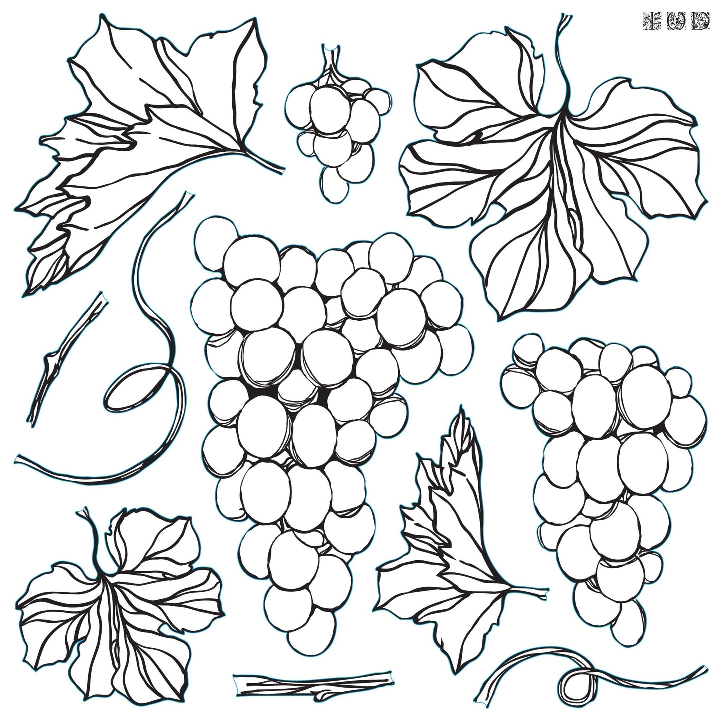 IOD Decor Stamp Grapes - Vintage Revival Design Co