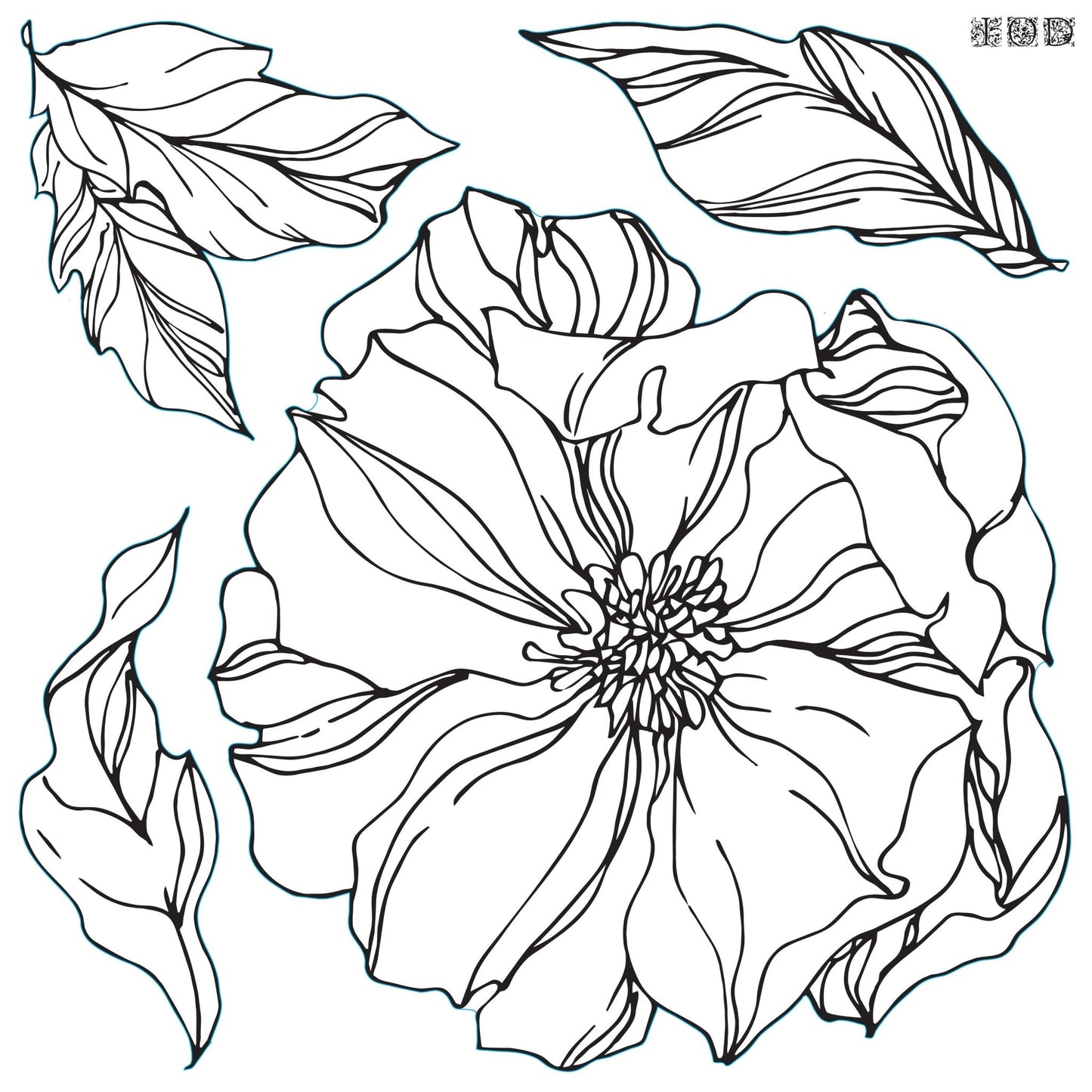 IOD Decor Stamp PEONIES - Vintage Revival Design Co
