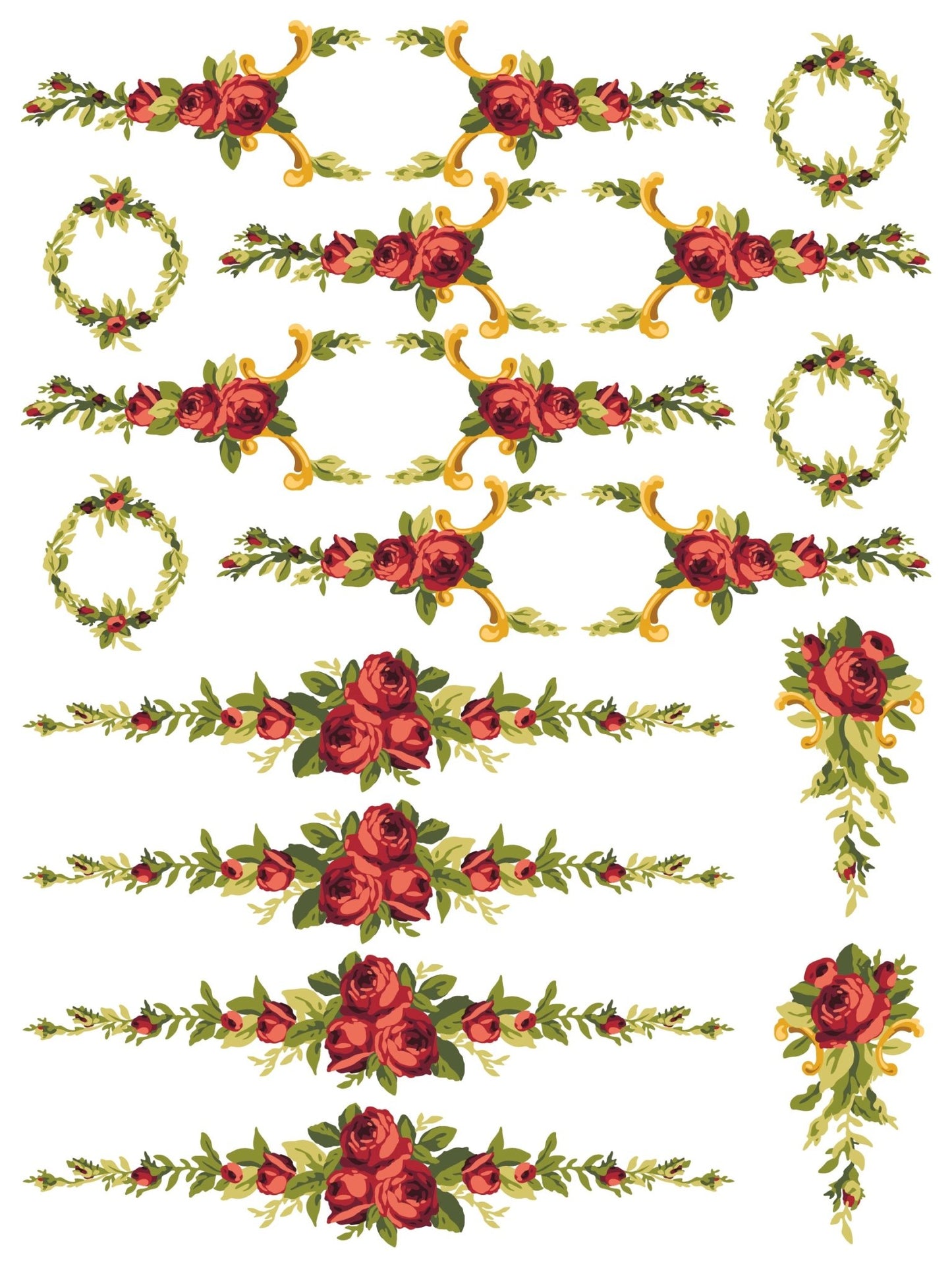 Iron Orchid Designs Paint Inlay - Petite Fleur Red - Vintage Revival Design Co