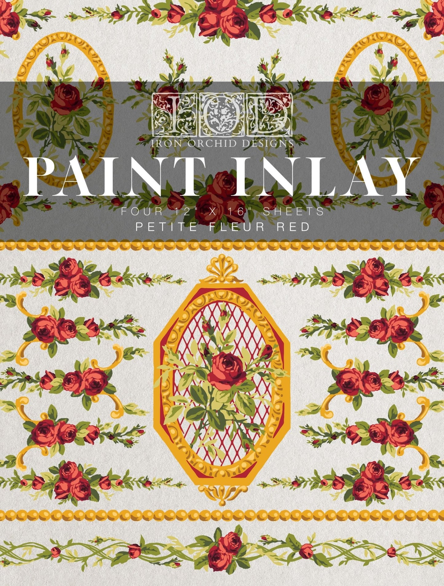 Iron Orchid Designs Paint Inlay - Petite Fleur Red - Vintage Revival Design Co