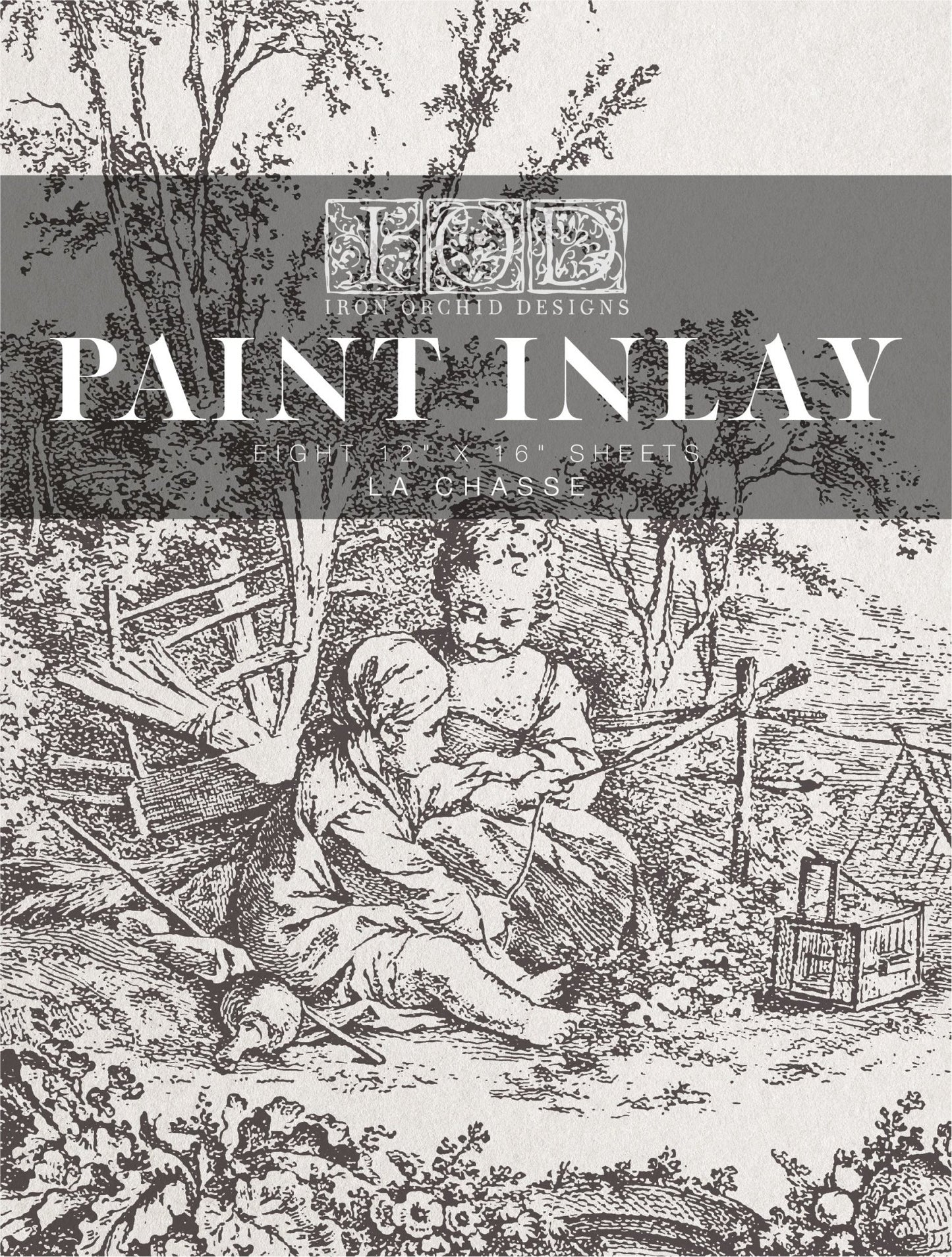 La Chasse IOD Paint Inlay - Vintage Revival Design Co