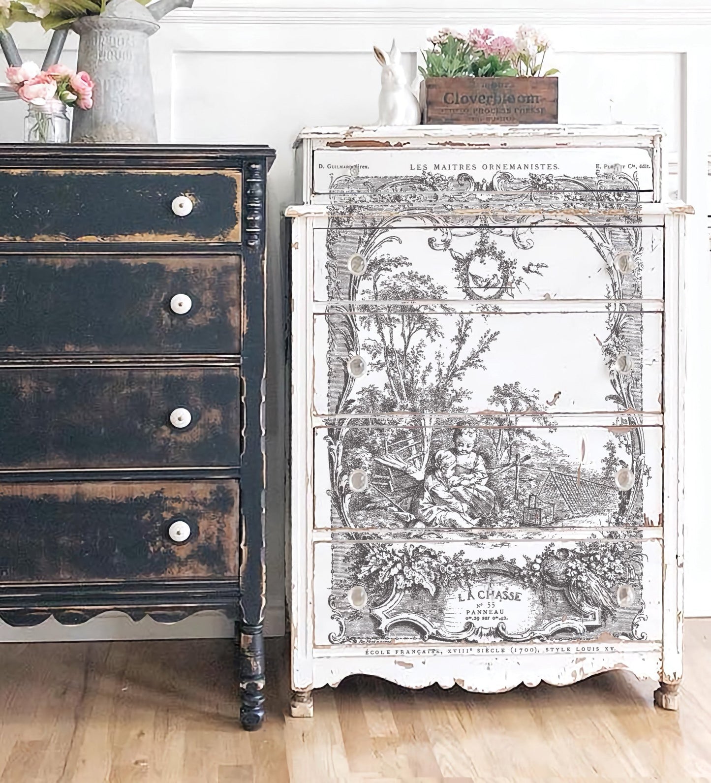 La Chasse IOD Paint Inlay - Vintage Revival Design Co