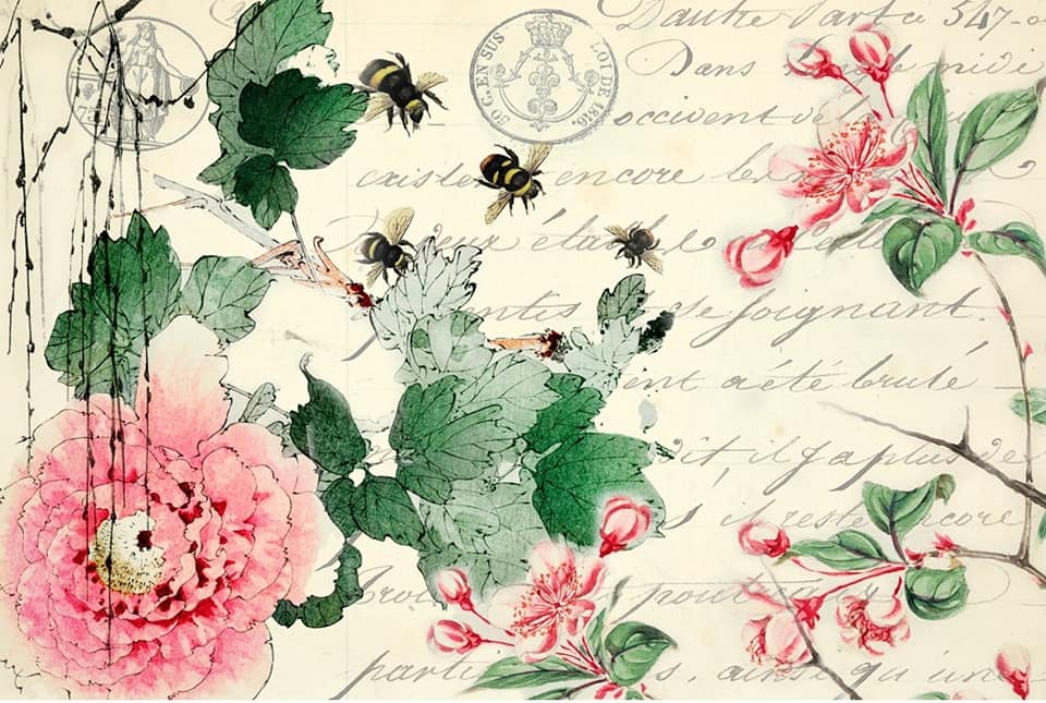 Roycycled Decoupage Paper - Cherry Blossoms - Vintage Revival Design Co