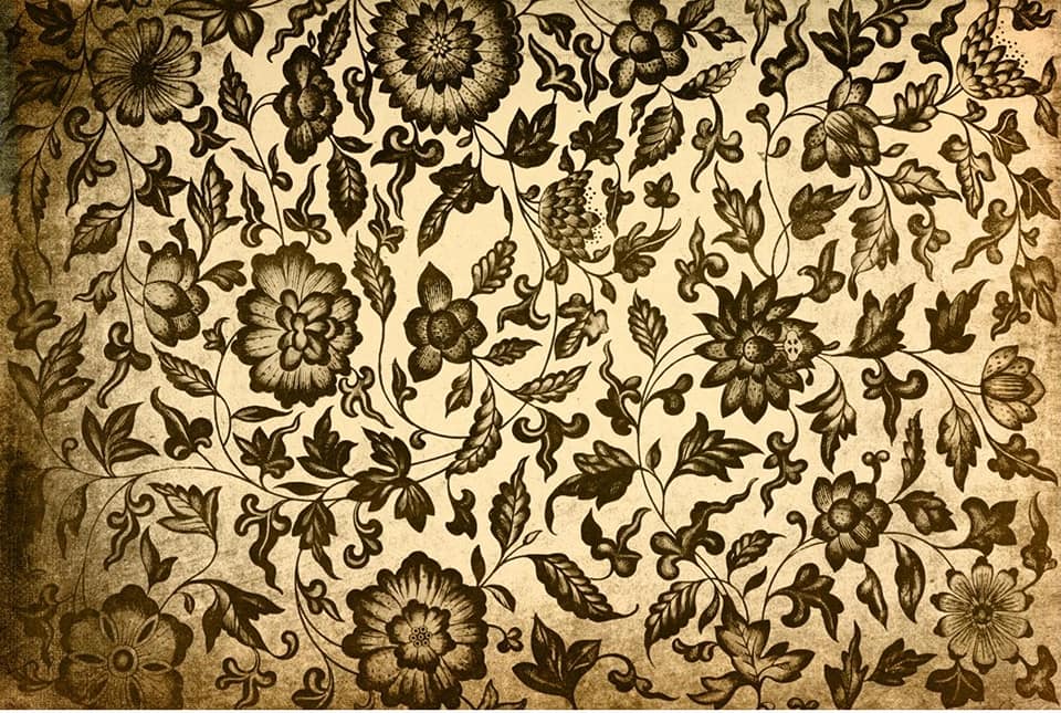 Roycycled Decoupage Paper - Grungy Floral - Vintage Revival Design Co