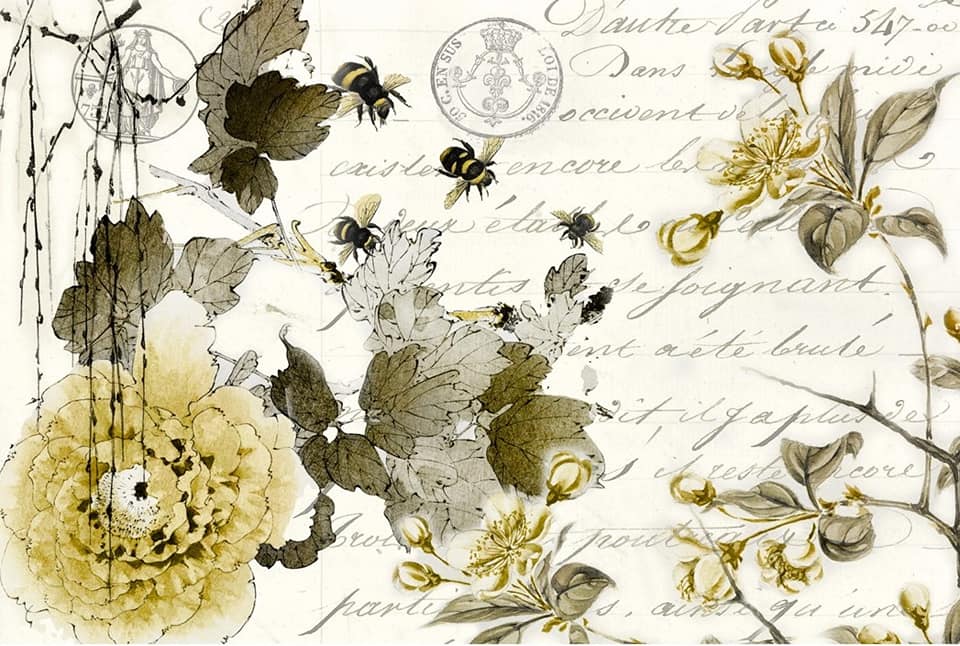 Roycycled Decoupage Paper - Sepia Blossom - Vintage Revival Design Co