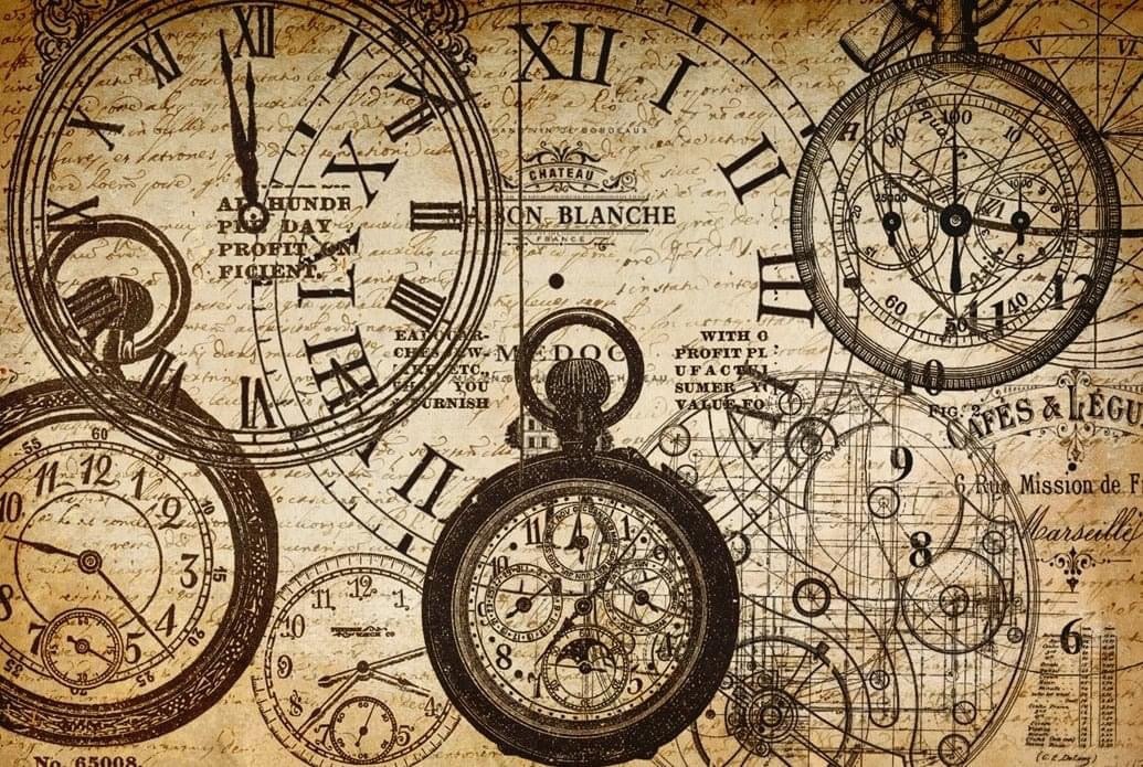 Roycycled Decoupage Paper - Tick Tock - Vintage Revival Design Co