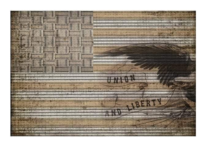 Roycycled Decoupage Paper - Union Liberty - Vintage Revival Design Co