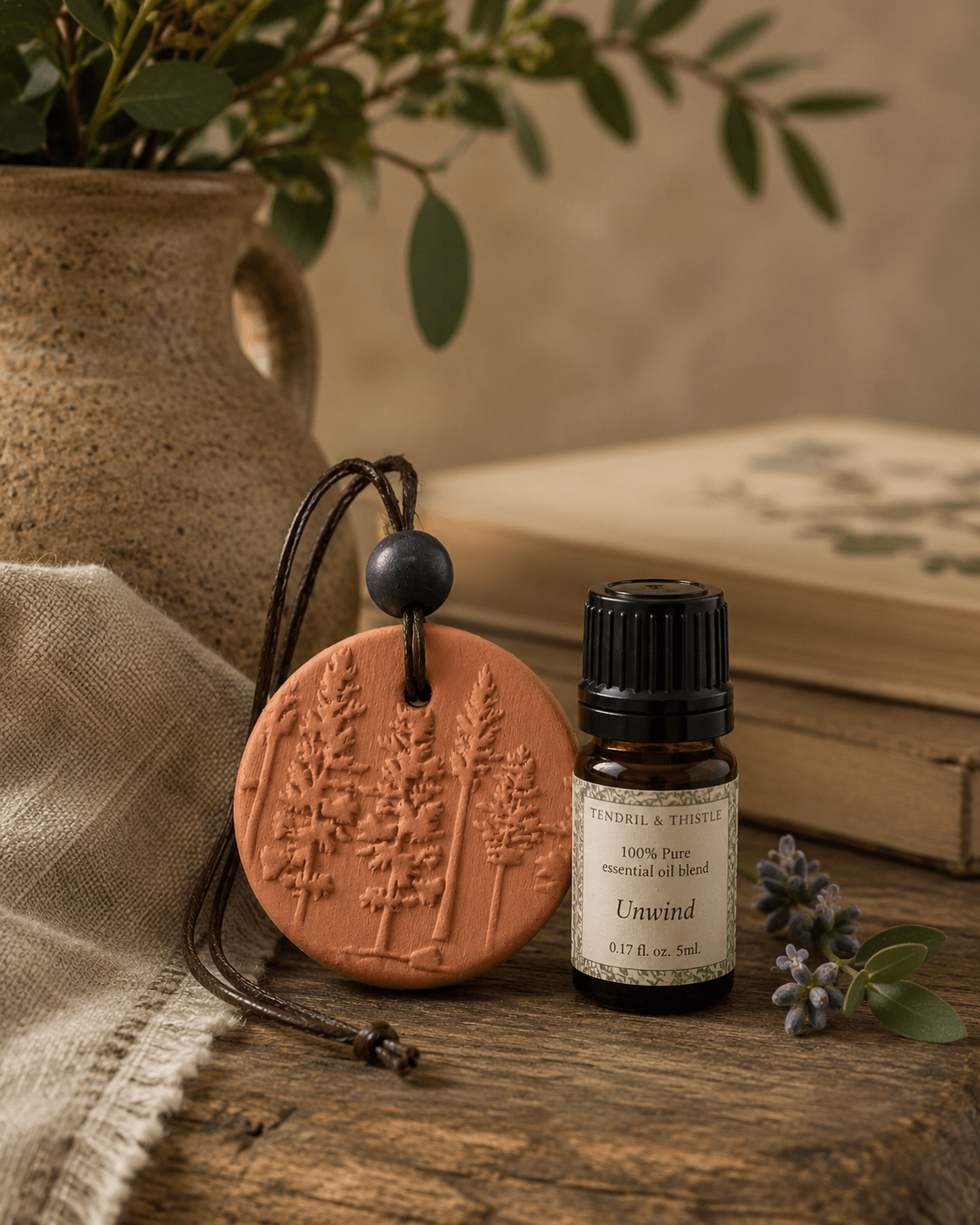 Botanical Clay Essential Oil Diffuser - Tendril & Thistle
