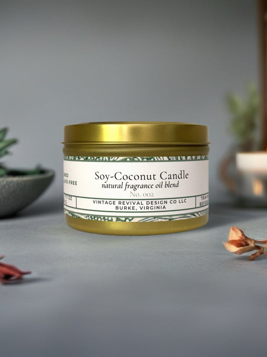 LIGHT - Natural Fragrance Oil Soy - Coconut Candle - Tendril & Thistle