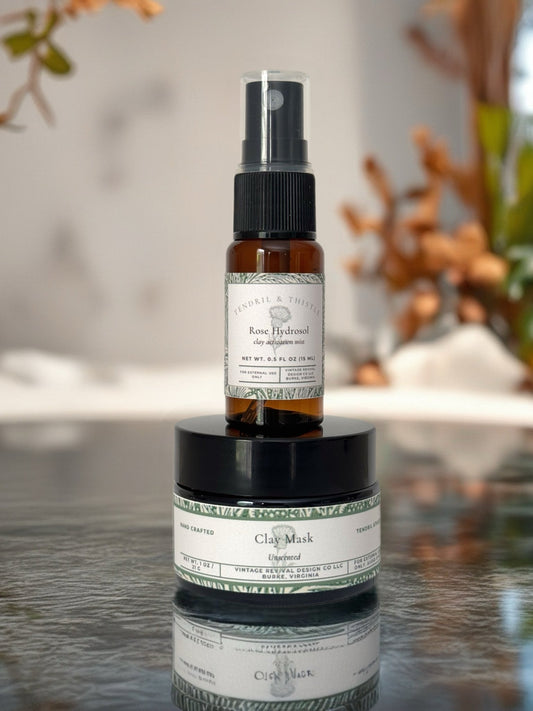 PAUSE - Mineral - Rich Clay Mask and Rose Hydrosol - Tendril & Thistle