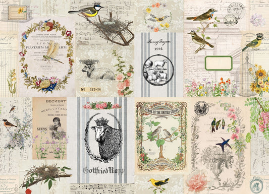 Roycycled Decoupage Paper - Spring Masterboard - Vintage Revival Design Co