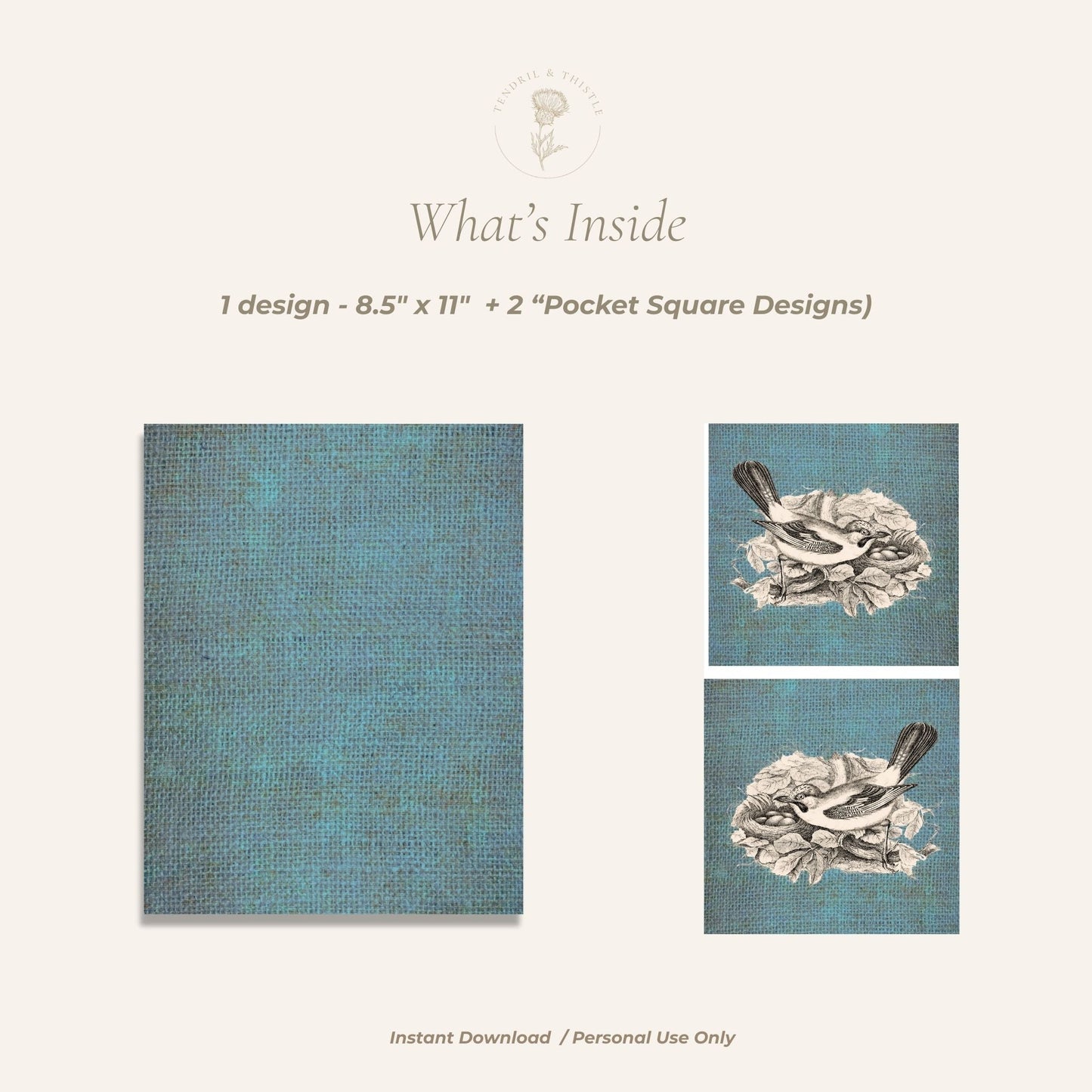 Studio Sparks - DIY Canvas Tote Bag with Printables KIT - Tendril & Thistle