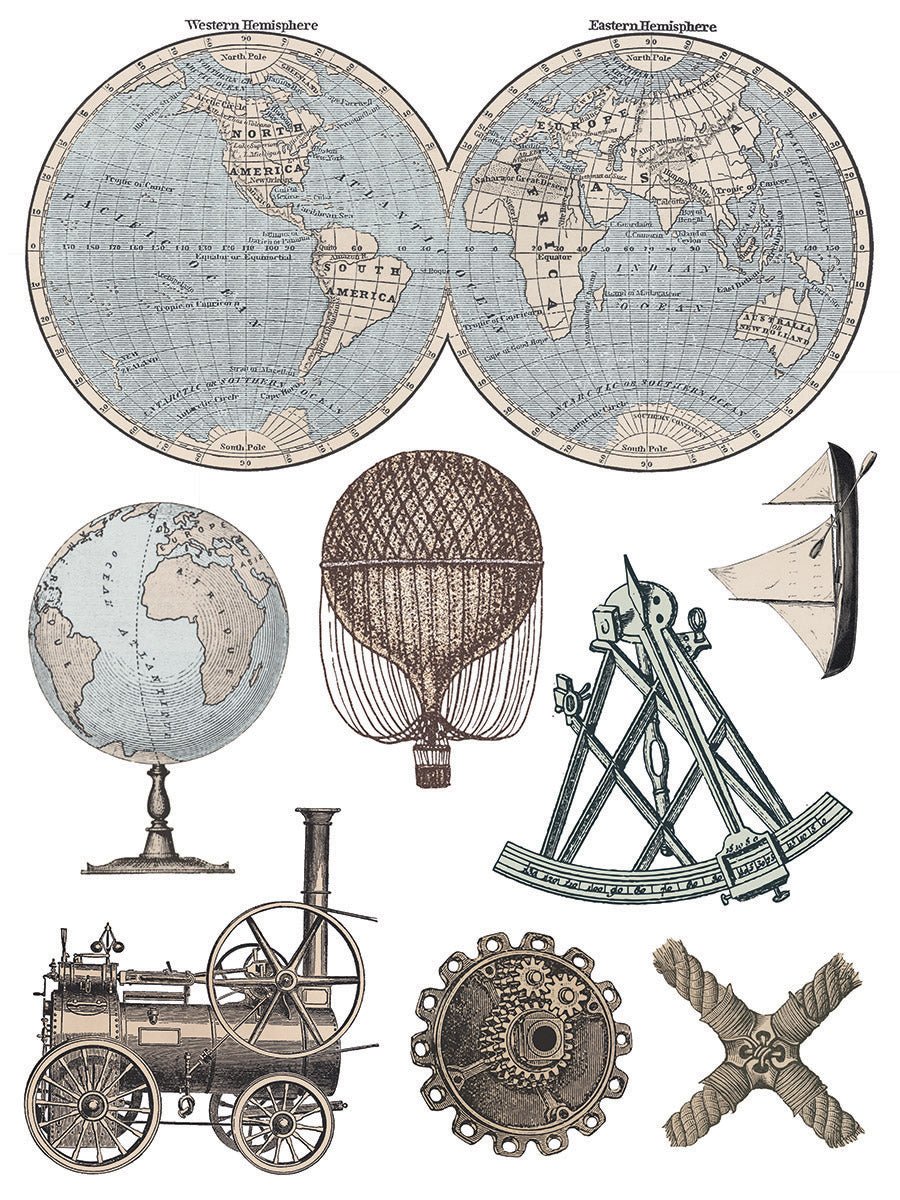EXPLORATION IOD TRANSFER 12x16 PAD - Vintage Revival Design Co