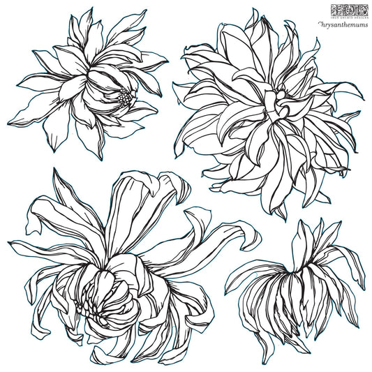 IOD Decor Stamp CHRYSANTHEMUM - Vintage Revival Design Co