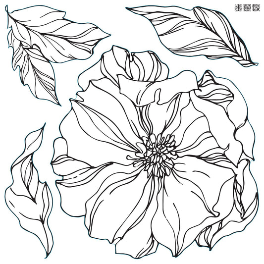IOD Decor Stamp PEONIES - Vintage Revival Design Co
