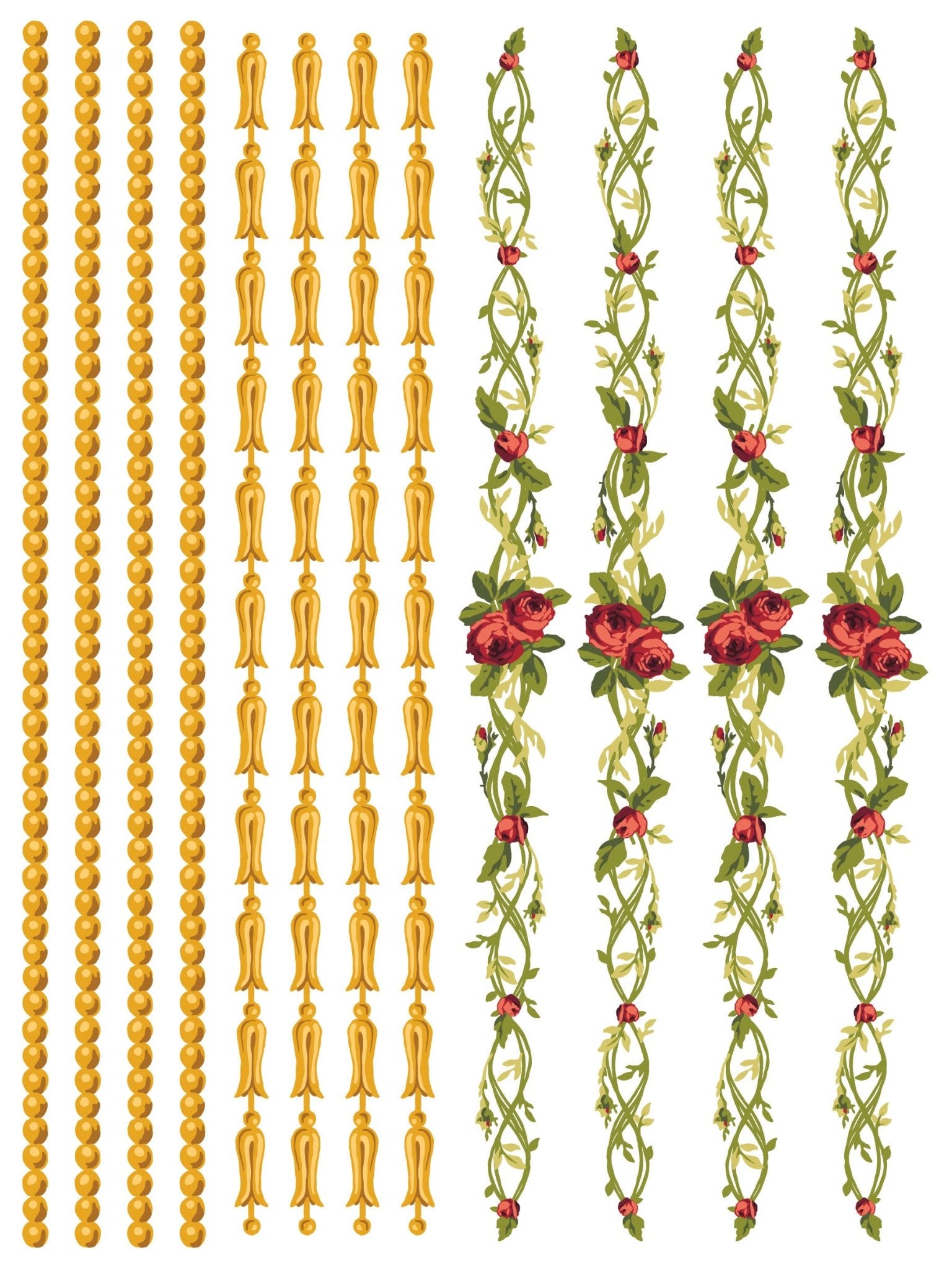 Iron Orchid Designs Paint Inlay - Petite Fleur Red - Vintage Revival Design Co
