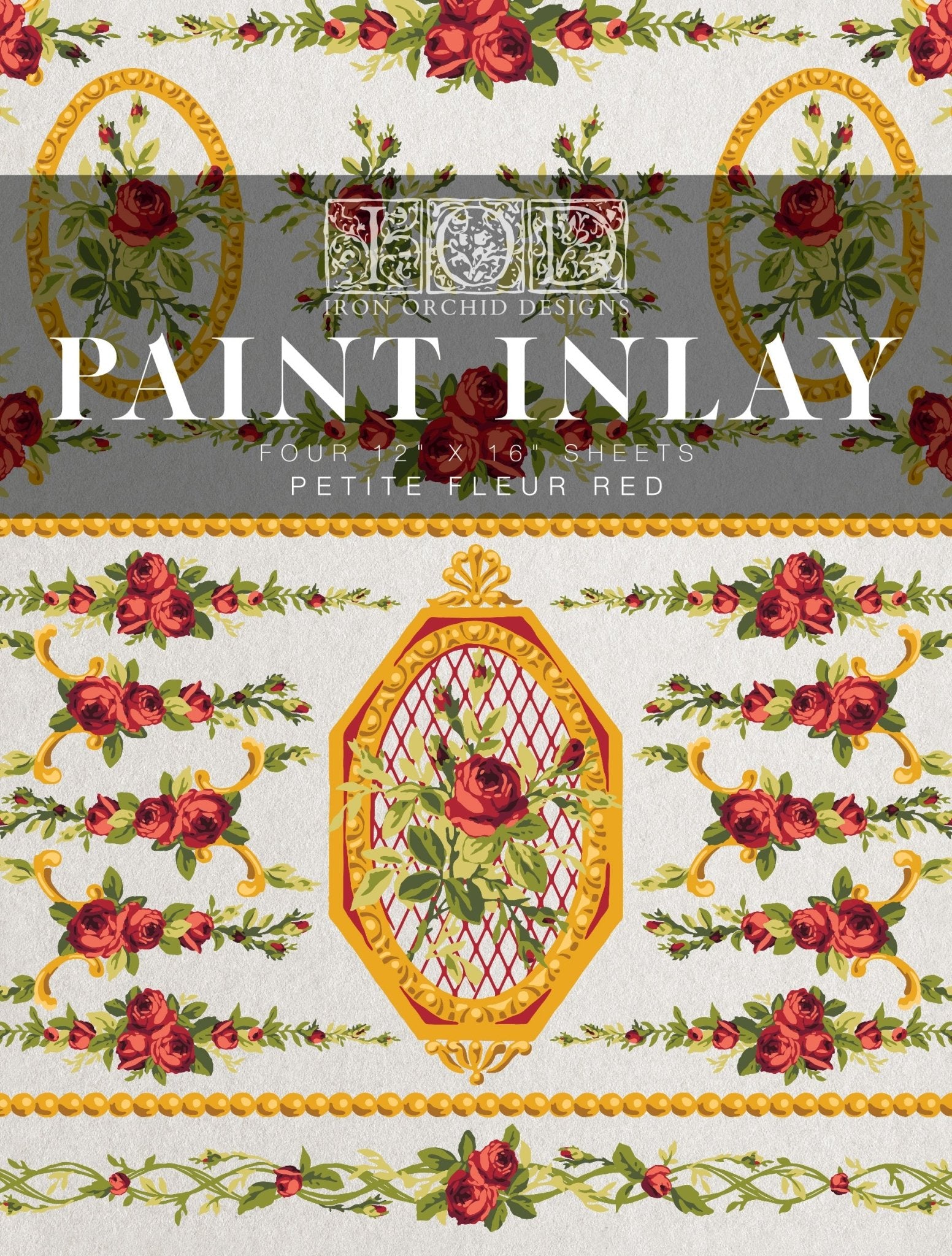 Iron Orchid Designs Paint Inlay - Petite Fleur Red - Vintage Revival Design Co