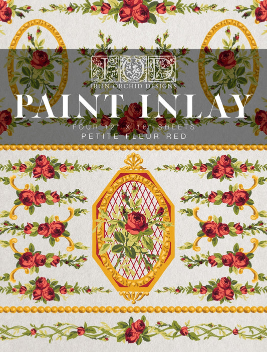 Iron Orchid Designs Paint Inlay - Petite Fleur Red - Vintage Revival Design Co