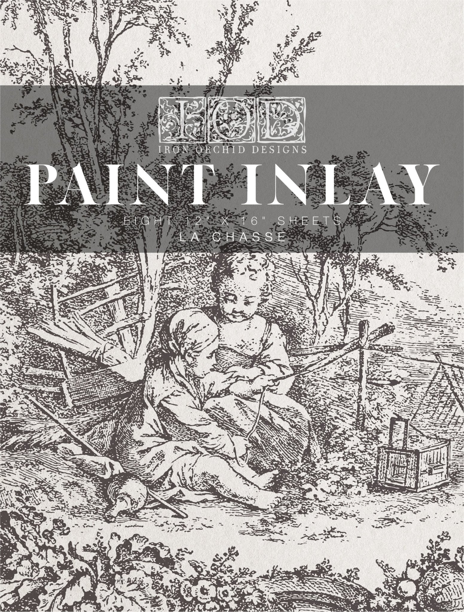 La Chasse IOD Paint Inlay - Vintage Revival Design Co