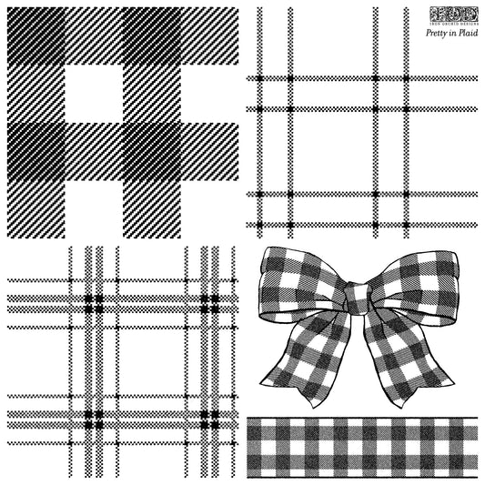 Pretty In Plaid 12x12 Decor Stamp™ - Vintage Revival Design Co