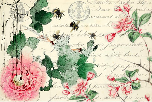 Roycycled Decoupage Paper - Cherry Blossoms - Vintage Revival Design Co