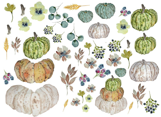 Roycycled Decoupage Paper - Heirloom Pumpkins - Vintage Revival Design Co