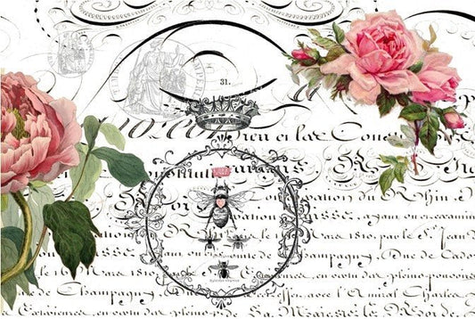 Roycycled Decoupage Paper - Queen Bee - Vintage Revival Design Co