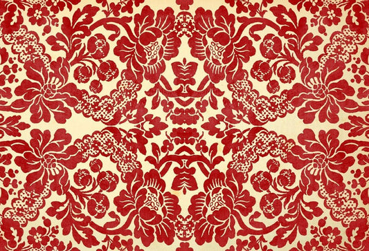 Roycycled Decoupage Paper - Red Demask - Vintage Revival Design Co
