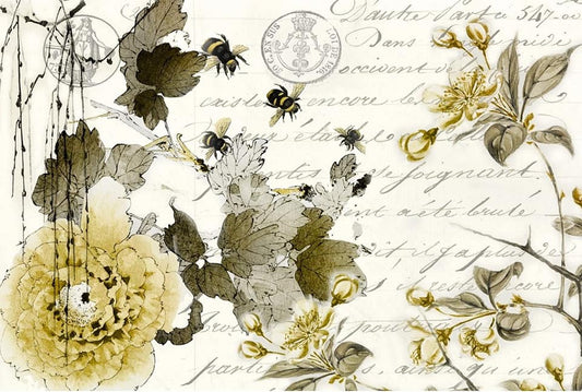 Roycycled Decoupage Paper - Sepia Blossom - Vintage Revival Design Co