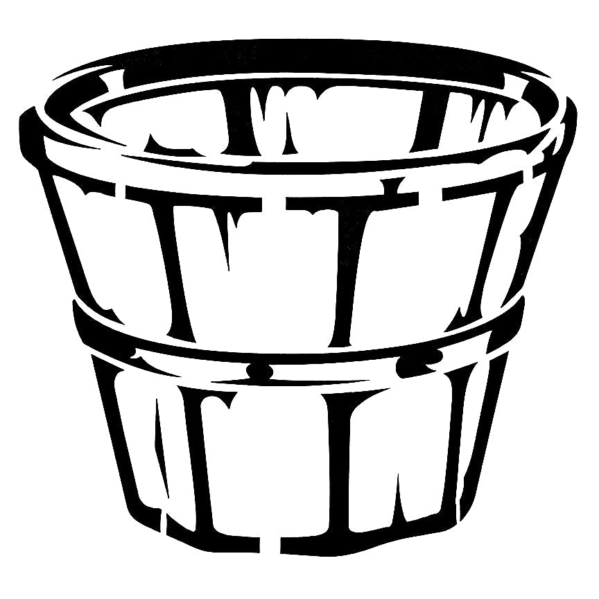 Roycycled Stencil - Bushel Basket - Vintage Revival Design Co