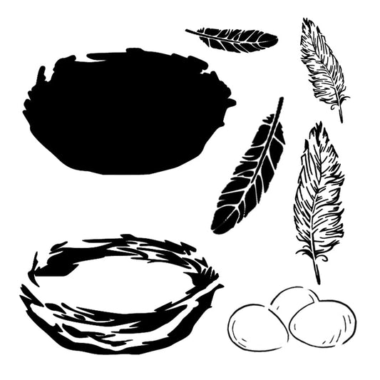 Roycycled Stencil - Nest - Vintage Revival Design Co