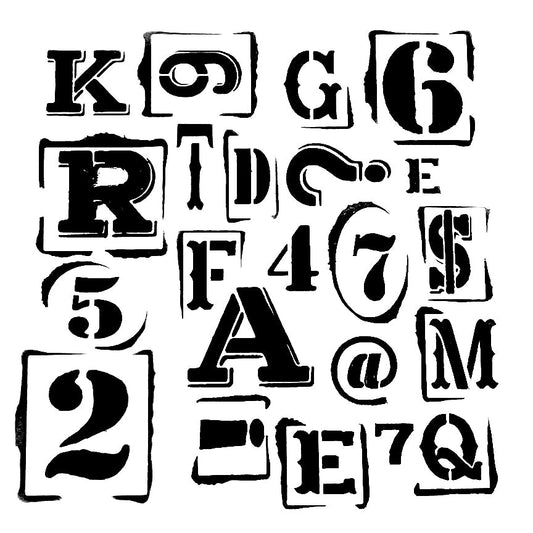 Roycycled Stencil - Numbers - Vintage Revival Design Co