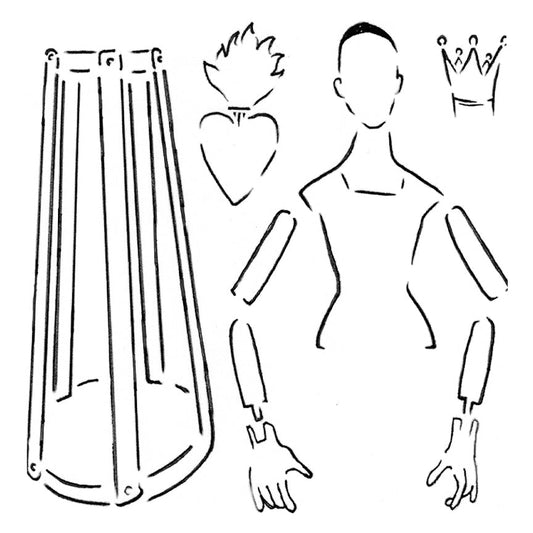 Roycycled Stencil - Paper Doll - Vintage Revival Design Co