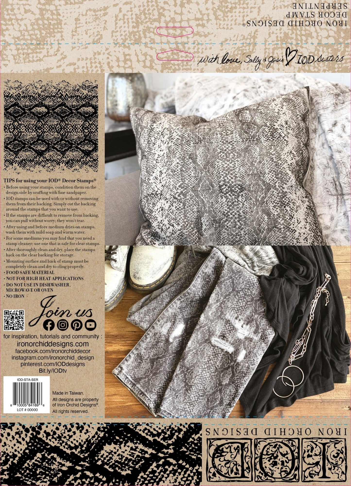 Serpentine 12x12 Decor Stamp™ - Vintage Revival Design Co